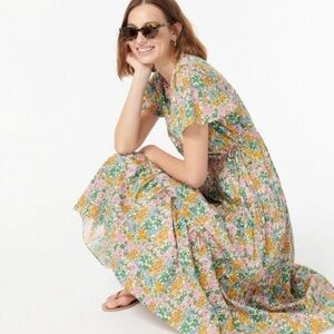 J. Crew | Faux-Wrap Dress in Liberty Mini Floral Walk, Size 6